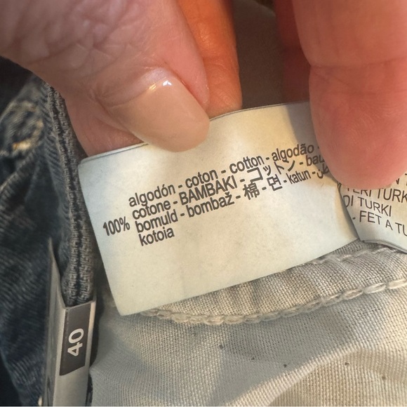 Zara Wide-Leg cropped Blue Jeans - Picture 9 of 9